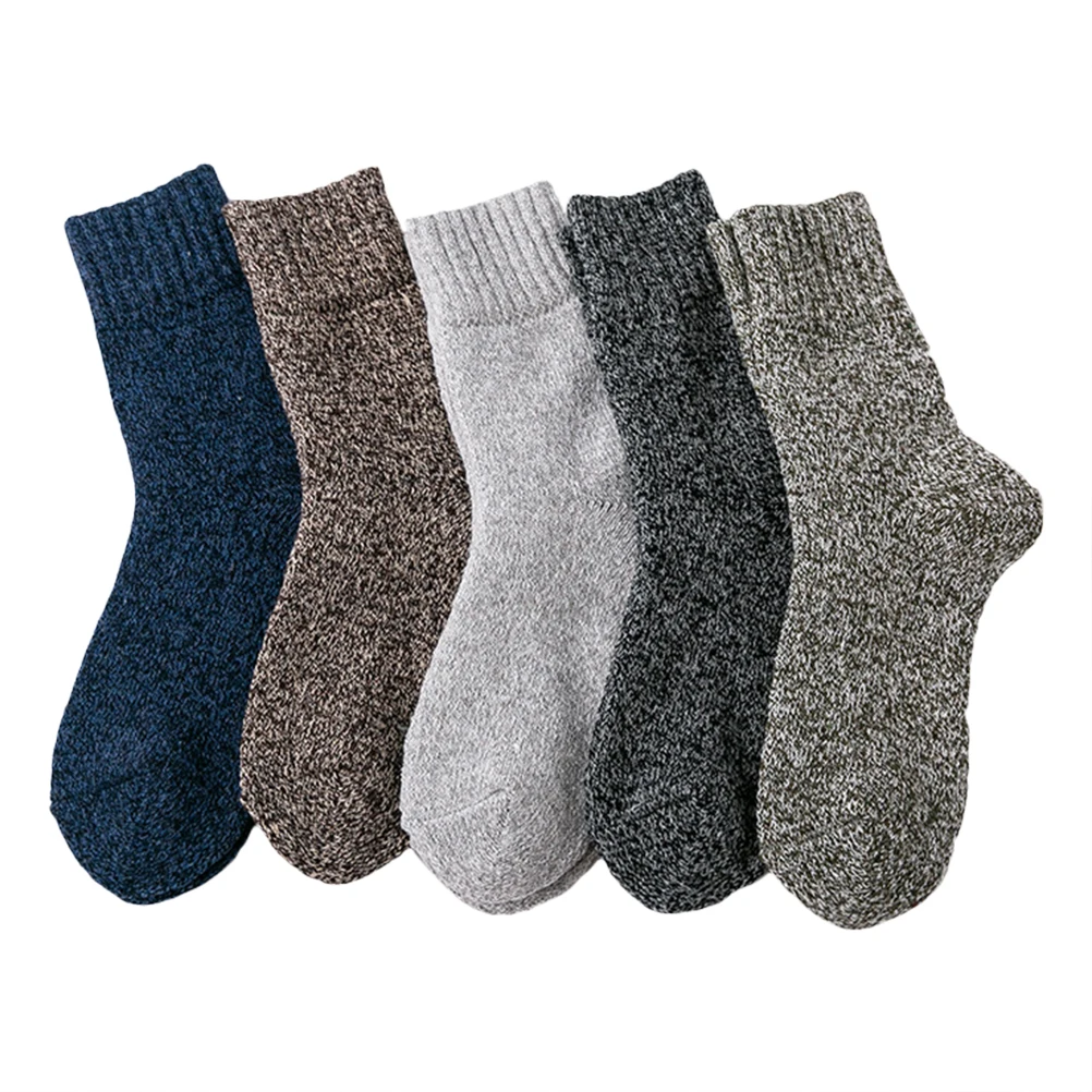 5 Pairs Winter Thermal Socks For Women Men Warm Wool Thick Terry Knitted Socks Solid Cashmere Antifreeze Middle Tube Ski Socks
5 Pairs Winter Thermal Socks For Women Men Warm Wool Thick Terry Knitted Socks Solid Cashmere Antifreeze Middle Tube Ski Socks