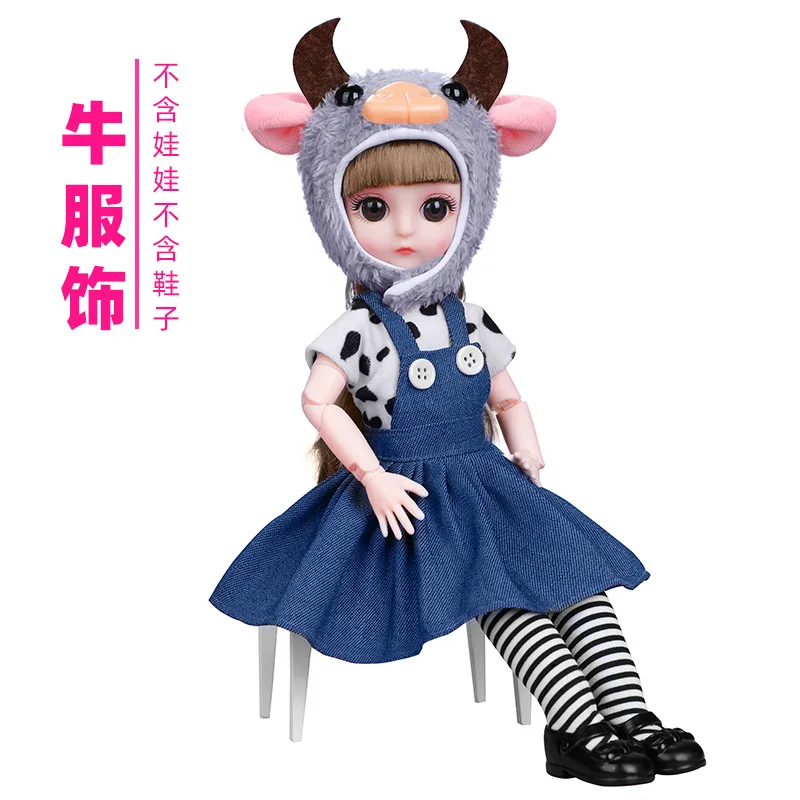 Одежда для куклы 30 см 1/6 милые Мультяшные животные модные аксессуары кукол