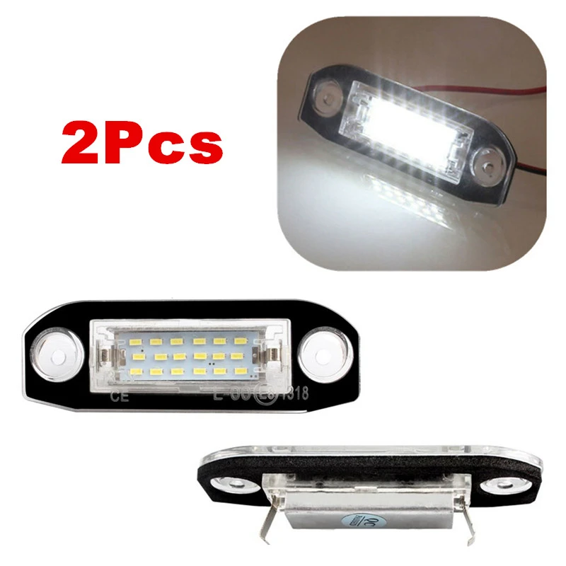 Пара светодиодных ламп 18 SMD для номерного знака автомобиля, лампы, лампы, белый Чип 3014 для Volvo S80 XC90 S40 V60 C70 V50 XC70 V70
Пара светодиодных ламп 18 SMD для номерного знака автомобиля, лампы, лампы, белый Чип 3014 для Volvo S80 XC90 S40 V60 C70 V50 XC70 V70