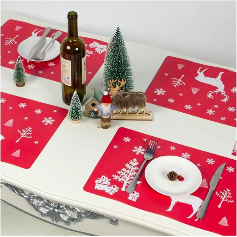 12 Pieces Of Christmas Decoration Elk Christmas Tree Creative PVC Printing Placemat Coaster Cushion Mat Holiday DIY Decorations
12 Pieces Of Christmas Decoration Elk Christmas Tree Creative PVC Printing Placemat Coaster Cushion Mat Holiday DIY Decorations