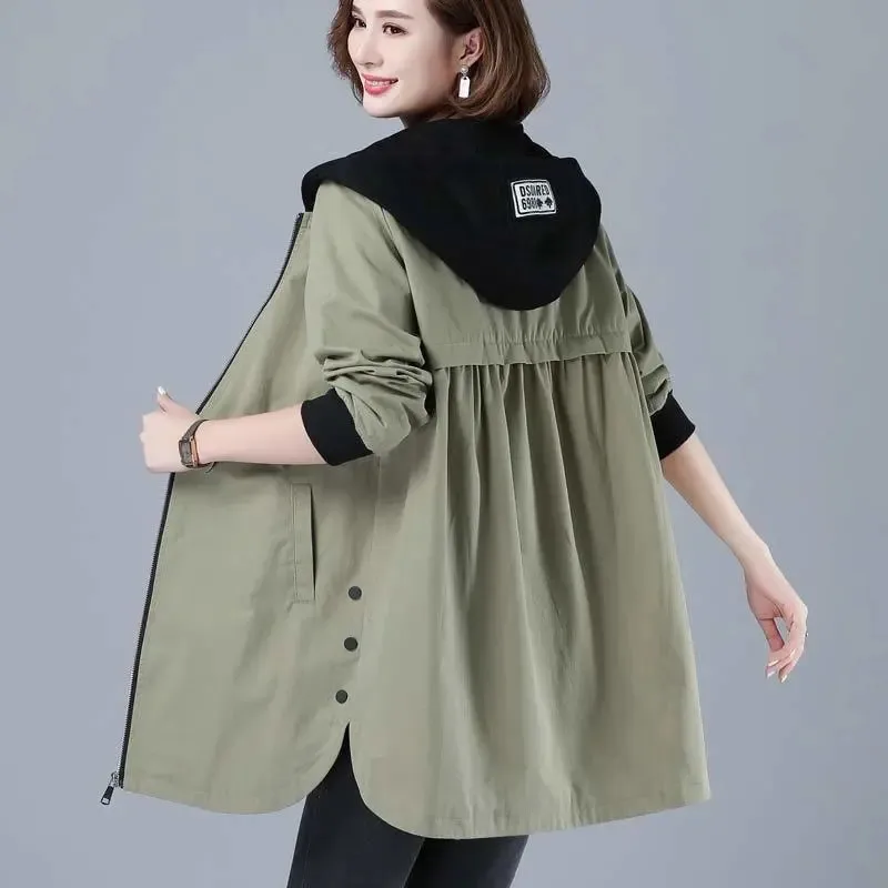 2021 New Autumn Women Jacket Casual Basic Coat Pocket Zipper Jackets Long Sleeve Female Windbreaker Loose Hooded Outwear
2021 New Autumn Women Jacket Casual Basic Coat Pocket Zipper Jackets Long Sleeve Female Windbreaker Loose Hooded Outwear