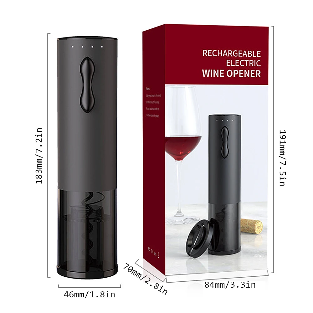 Portable Rechargeable Electric Wine Bottle Opener Corkscrew Automatic Bottle Opener For Red Wine Kitchen Tool Party Can Opener
Portable Rechargeable Electric Wine Bottle Opener Corkscrew Automatic Bottle Opener For Red Wine Kitchen Tool Party Can Opener