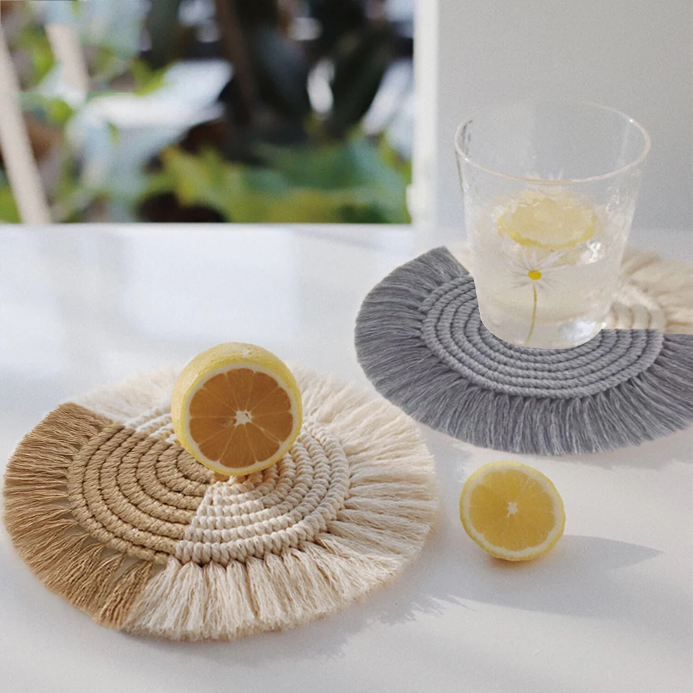 Coasters Handwoven Macrame Heat Table Decor Mat Cup Insulation Reusable Placemats Pad For Home Office Restaurant INS Style 2021
Coasters Handwoven Macrame Heat Table Decor Mat Cup Insulation Reusable Placemats Pad For Home Office Restaurant INS Style 2021
