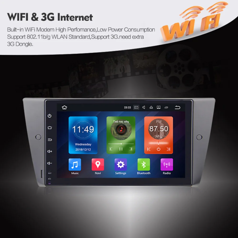 9 inch Android 10.0 E90 E91 E92 E93 2005-2012 Car Multimedia 4G+64G for BMW with EX-3G,WIFI,Operation System DVD bluetooth
9 inch Android 10.0 E90 E91 E92 E93 2005-2012 Car Multimedia 4G+64G for BMW with EX-3G,WIFI,Operation System DVD bluetooth