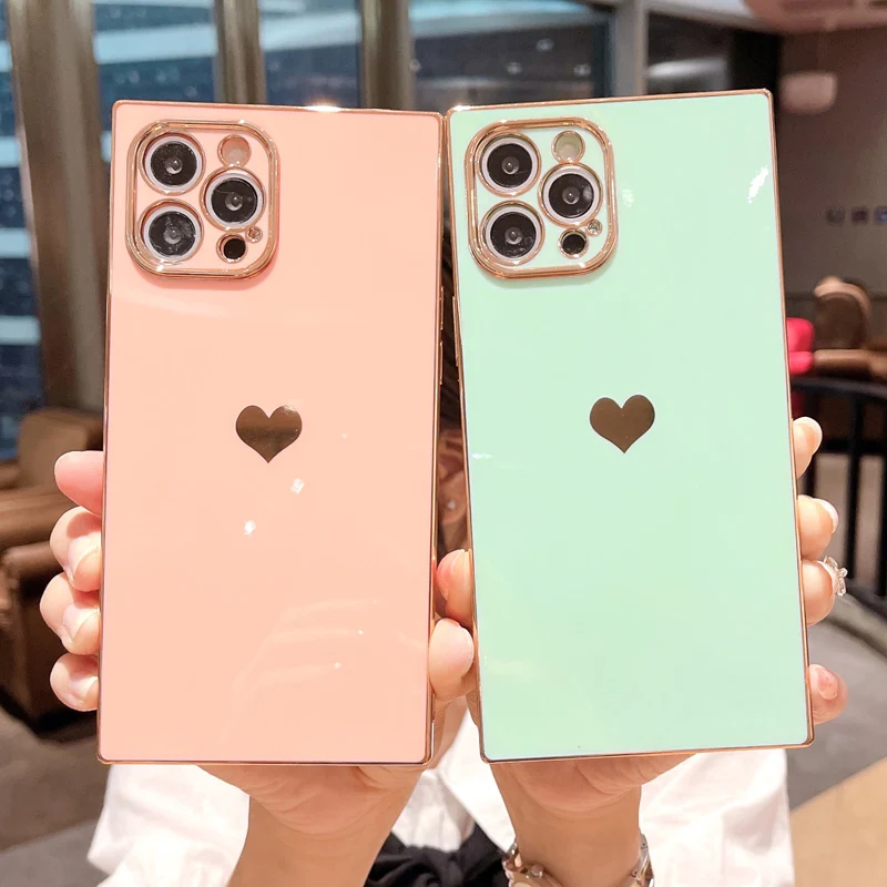 Прямоугольный чехол для телефона iPhone 12 11 Pro Max X XR XSMax 7 8 Plus SE2 роскошный квадратный
