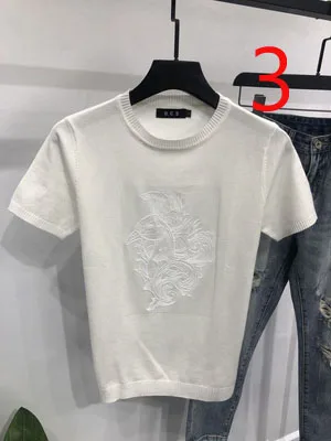 Men's round neck hollow breathable knitted short-sleeved T-shirt summer thin ice silk
Men's round neck hollow breathable knitted short-sleeved T-shirt summer thin ice silk