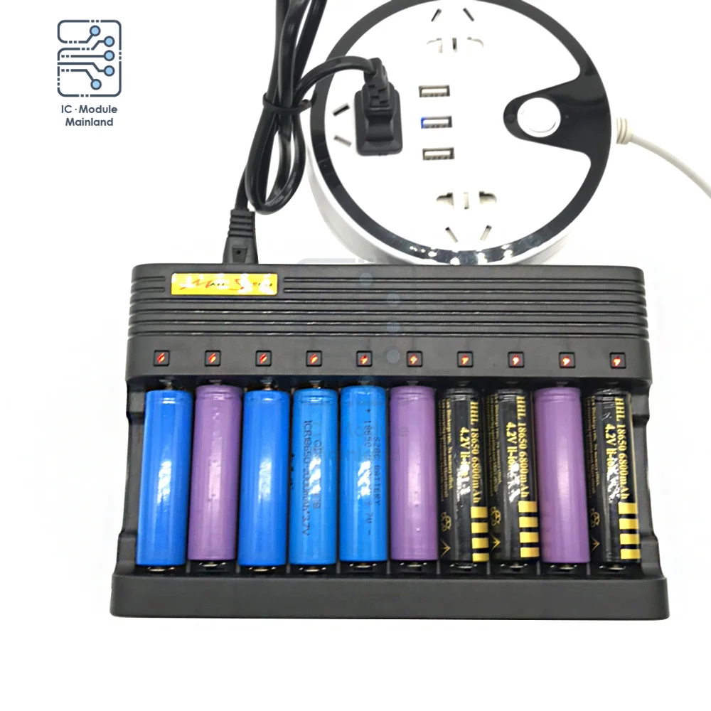 18650 Battery Charger EU 10slots Smart lithium charging 14500 16350 18500 USB Output Li-ion Rechargeable Battery Charger
18650 Battery Charger EU 10slots Smart lithium charging 14500 16350 18500 USB Output Li-ion Rechargeable Battery Charger