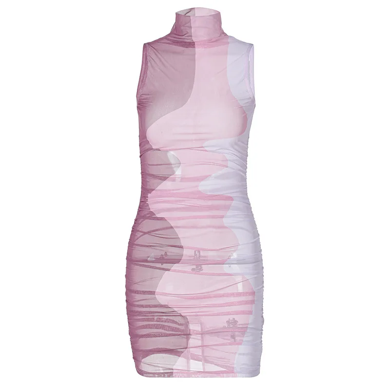 European and American Style Sexy stitching sleeveless dress 2021 spring new color contrast slim dress
European and American Style Sexy stitching sleeveless dress 2021 spring new color contrast slim dress