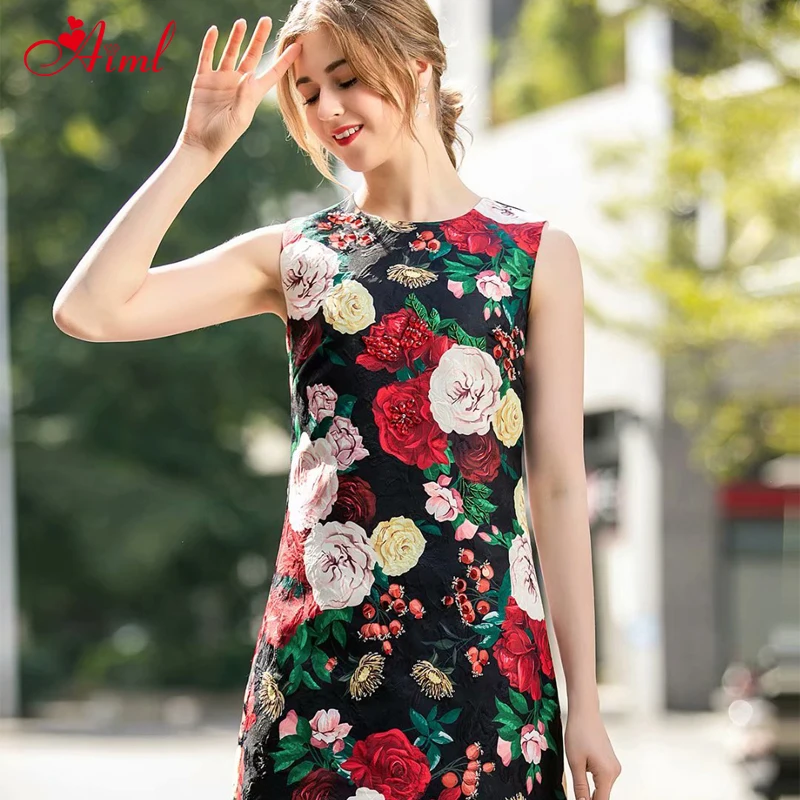 Designer 2020 Runway Luxury Summer Vintage Jacquard Short Dress Women Fashion Beaded Diamond Flower Print Black Mini Dresse
Designer 2020 Runway Luxury Summer Vintage Jacquard Short Dress Women Fashion Beaded Diamond Flower Print Black Mini Dresse