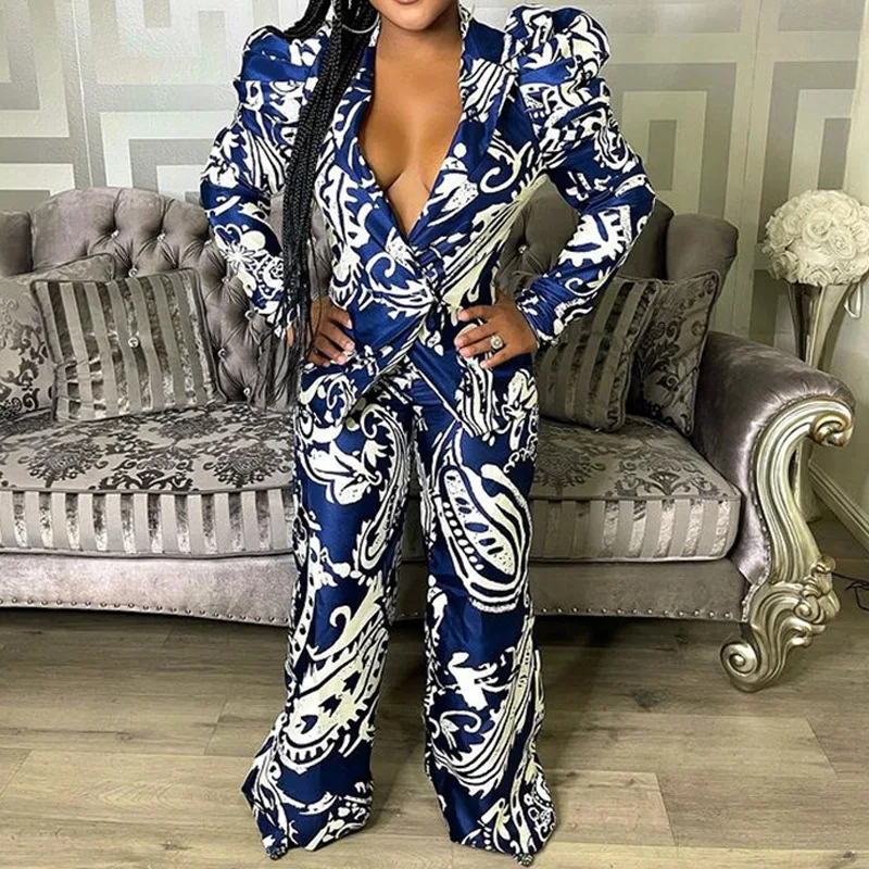 STYLISH LADY Geometric Printed 2 Piece Set Women Puff Sleeve Jacket and Long Pant Set 2021 Autumn OL Black Women Outfits
STYLISH LADY Geometric Printed 2 Piece Set Women Puff Sleeve Jacket and Long Pant Set 2021 Autumn OL Black Women Outfits