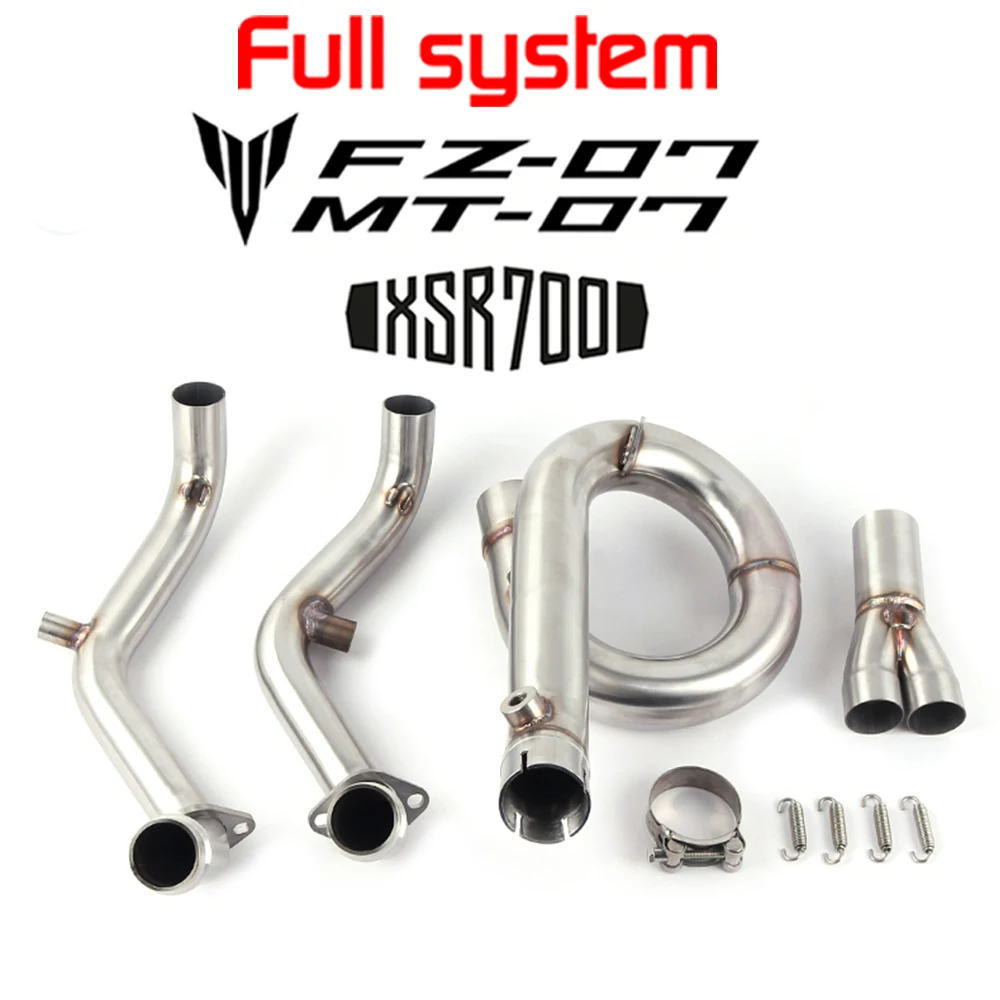 Slip On For Yamaha Mt07 Fz07 Mt Fz 07 2014 2015 2016 2017 Xsr700 2016 2017 Middle Link Pipe Motorcycle Full Exhaust System
Slip On For Yamaha Mt07 Fz07 Mt Fz 07 2014 2015 2016 2017 Xsr700 2016 2017 Middle Link Pipe Motorcycle Full Exhaust System