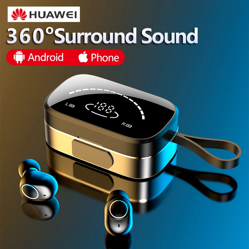 Беспроводные Bluetooth наушники TWS для Huawei p40 mate 20 nova Honor Спортивные с шумоподавлением