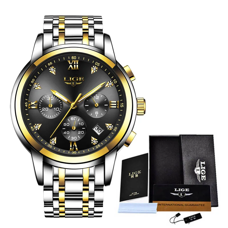 2021LIGE New Watches Men Luxury Brand Chronograph Male Sports Watches Waterproof Full Steel Quartz Men Watch Relogio Masculino
2021LIGE New Watches Men Luxury Brand Chronograph Male Sports Watches Waterproof Full Steel Quartz Men Watch Relogio Masculino