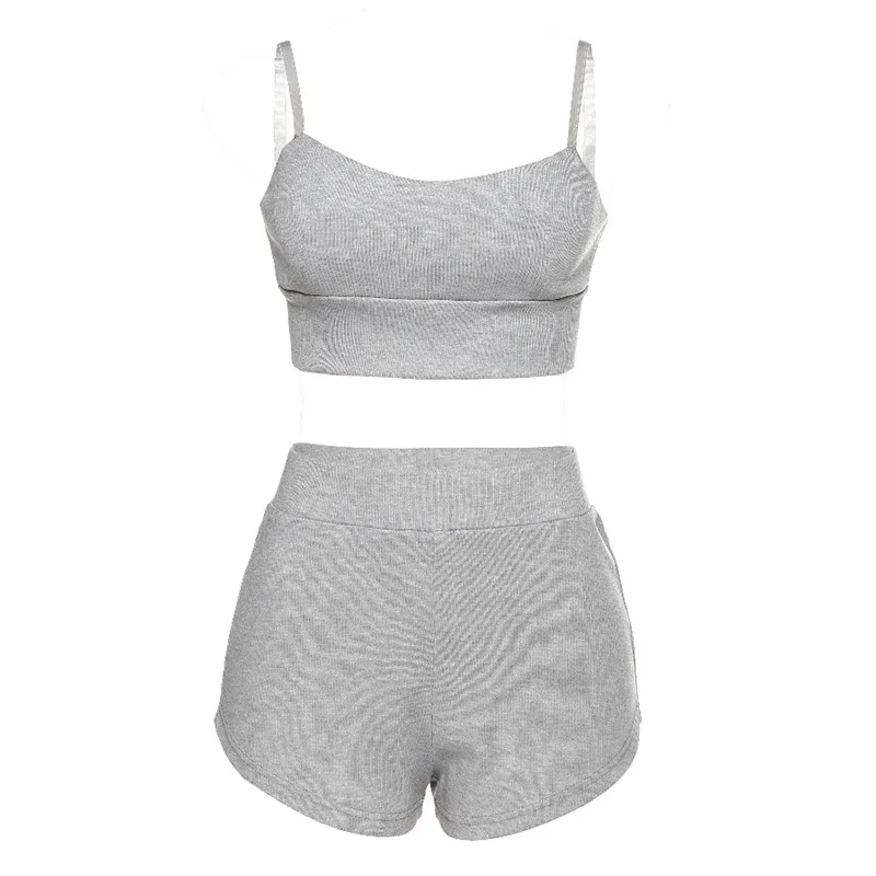 Summer New Casual Two Piece Suit Women's Sleeveless Belly Button Camisole And High Waist Buttocks Shorts Suit Solid Color Slim
Summer New Casual Two Piece Suit Women's Sleeveless Belly Button Camisole And High Waist Buttocks Shorts Suit Solid Color Slim