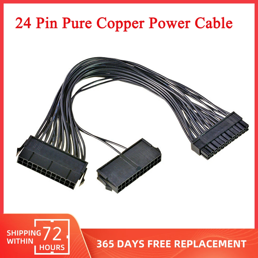 24 Pin Male to Female Power Cable Motherboard Extension 30cm Pure Copper Material Conversion Cable Splitter for Mining
24 Pin Male to Female Power Cable Motherboard Extension 30cm Pure Copper Material Conversion Cable Splitter for Mining