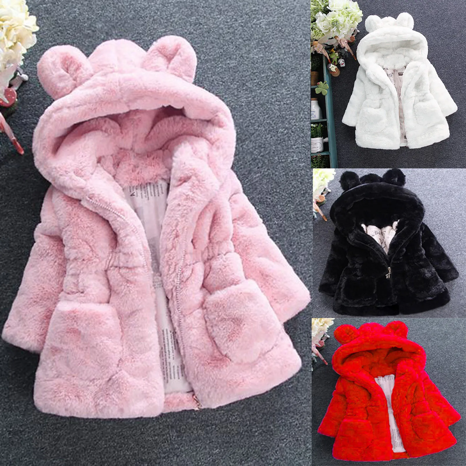2021 Brand New Toddler Baby Girls Solid Color Plush Cute Bear Ears Pocket Winter Thick Coat Manteau Fille Куртка Для Девочки
2021 Brand New Toddler Baby Girls Solid Color Plush Cute Bear Ears Pocket Winter Thick Coat Manteau Fille Куртка Для Девочки