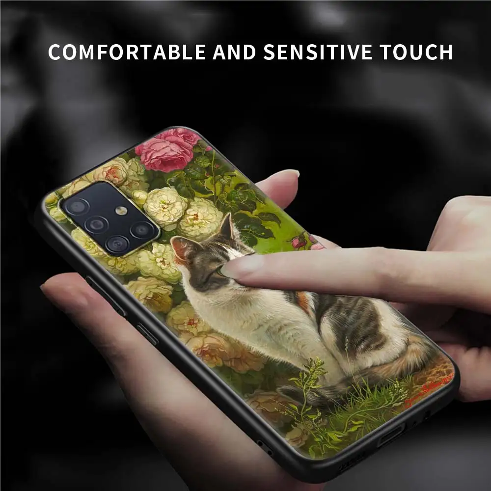 Case For Samsung Galaxy A51 A21s A71 A12 A31 A52 A41 Black Soft Phone A11 A72 A32 A42 5G A01 A91 Fundas Cat With Flowers
Case For Samsung Galaxy A51 A21s A71 A12 A31 A52 A41 Black Soft Phone A11 A72 A32 A42 5G A01 A91 Fundas Cat With Flowers