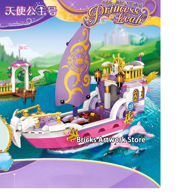 422pcs 2609 Princess Leah Angel Princess Ship Set Wharf Dolphins Minifigs figures Building Blocks Toys Girls Kids Creative Gifts
422pcs 2609 Princess Leah Angel Princess Ship Set Wharf Dolphins Minifigs figures Building Blocks Toys Girls Kids Creative Gifts