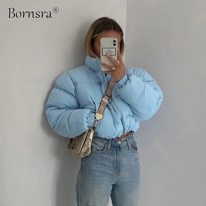 Bornsra Autumn Winter 2021 Women's Clothing Stand-up Collar Zipper Pocket Elastic Hem Cotton-padded Jacket Women Female
Bornsra Autumn Winter 2021 Women's Clothing Stand-up Collar Zipper Pocket Elastic Hem Cotton-padded Jacket Women Female