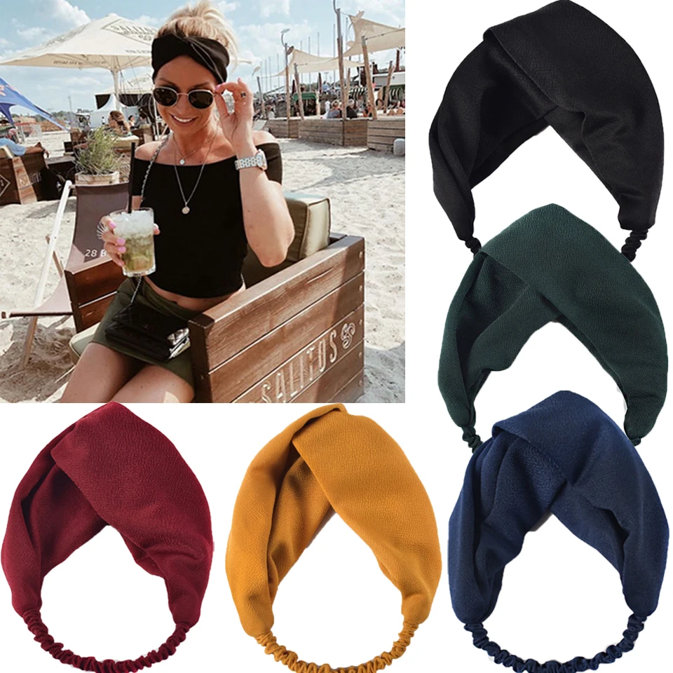 Women Summer Bohemian Hair Bands Solid Color Headbands Retro Cross Turban Bandage Bandanas HairBands Hair Accessories Headwrap
Women Summer Bohemian Hair Bands Solid Color Headbands Retro Cross Turban Bandage Bandanas HairBands Hair Accessories Headwrap