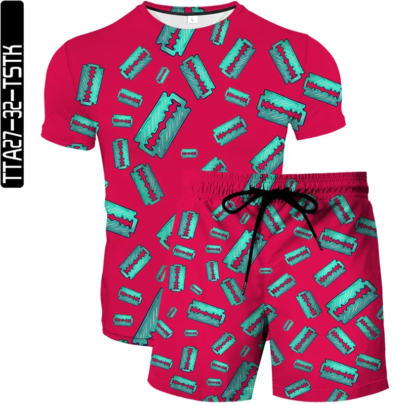 2021 summer new 3D printing T-shirt Bermuda 3D beach shorts 2-piece printed casual T-shirt O-neck hip-hop short sleeve size S-6X
2021 summer new 3D printing T-shirt Bermuda 3D beach shorts 2-piece printed casual T-shirt O-neck hip-hop short sleeve size S-6X