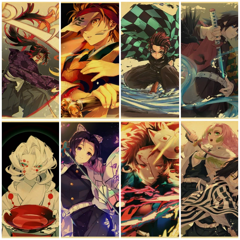 Japanese Anime Demon Slayer Kimetsu No Yaiba Retro Posters HD Print Canvas Painting Wall Art Pictures for Bedroom Home Art Decor
Japanese Anime Demon Slayer Kimetsu No Yaiba Retro Posters HD Print Canvas Painting Wall Art Pictures for Bedroom Home Art Decor