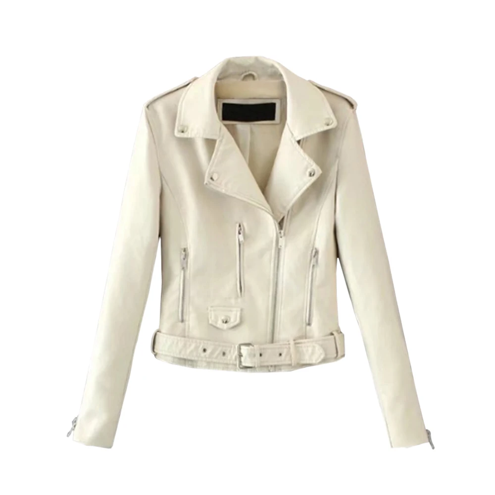 Ladies Lapel Motor Jacket Fashion Biker Punk Style Zipper Cropped Tops Solid Pretty Coats Chaqueta Estilo Punk NEW
Ladies Lapel Motor Jacket Fashion Biker Punk Style Zipper Cropped Tops Solid Pretty Coats Chaqueta Estilo Punk NEW
