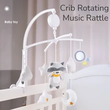 Cartoon Baby Bed/Crib/Stroller Mobile Rattles Music Educational Toys Bell Carousel Infant Baby Toys 0-12 Months For Newborn Gift