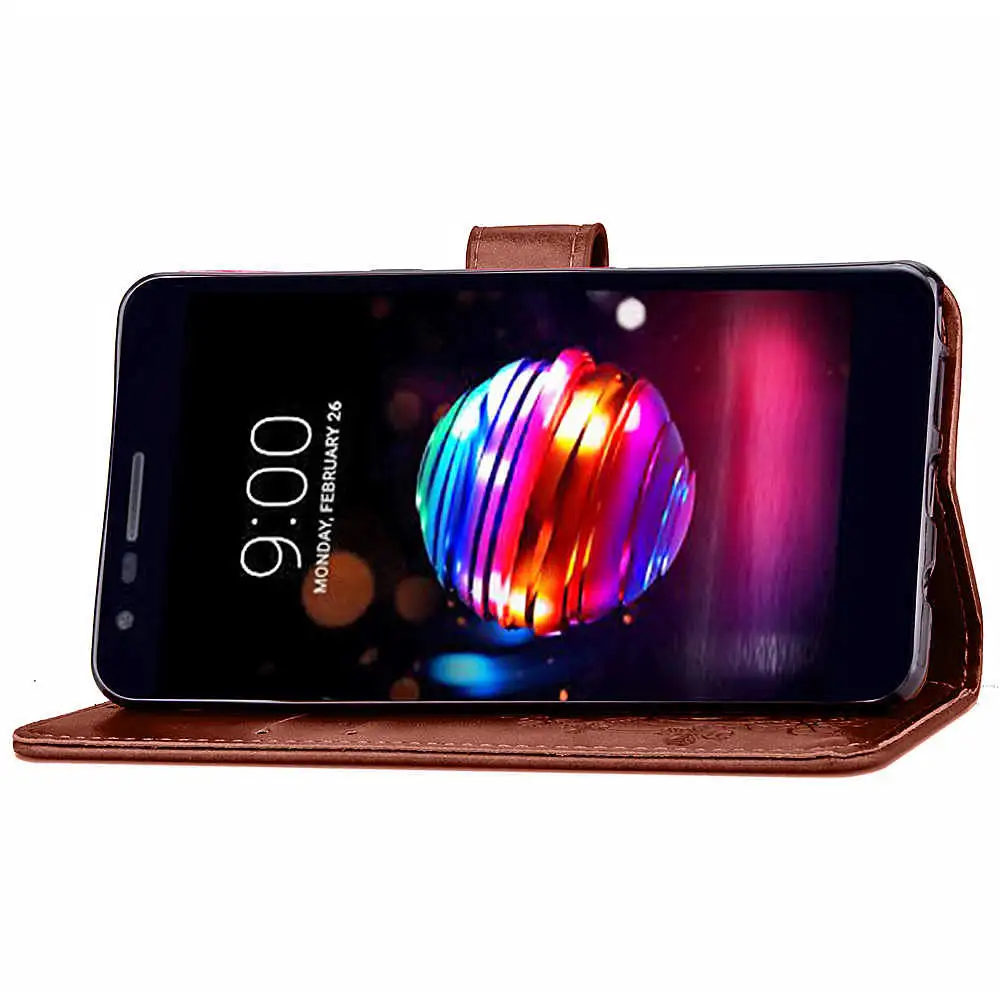 Роскошный флип-кошелек из искусственной кожи чехол для LG K10 2018 сумка телефона с