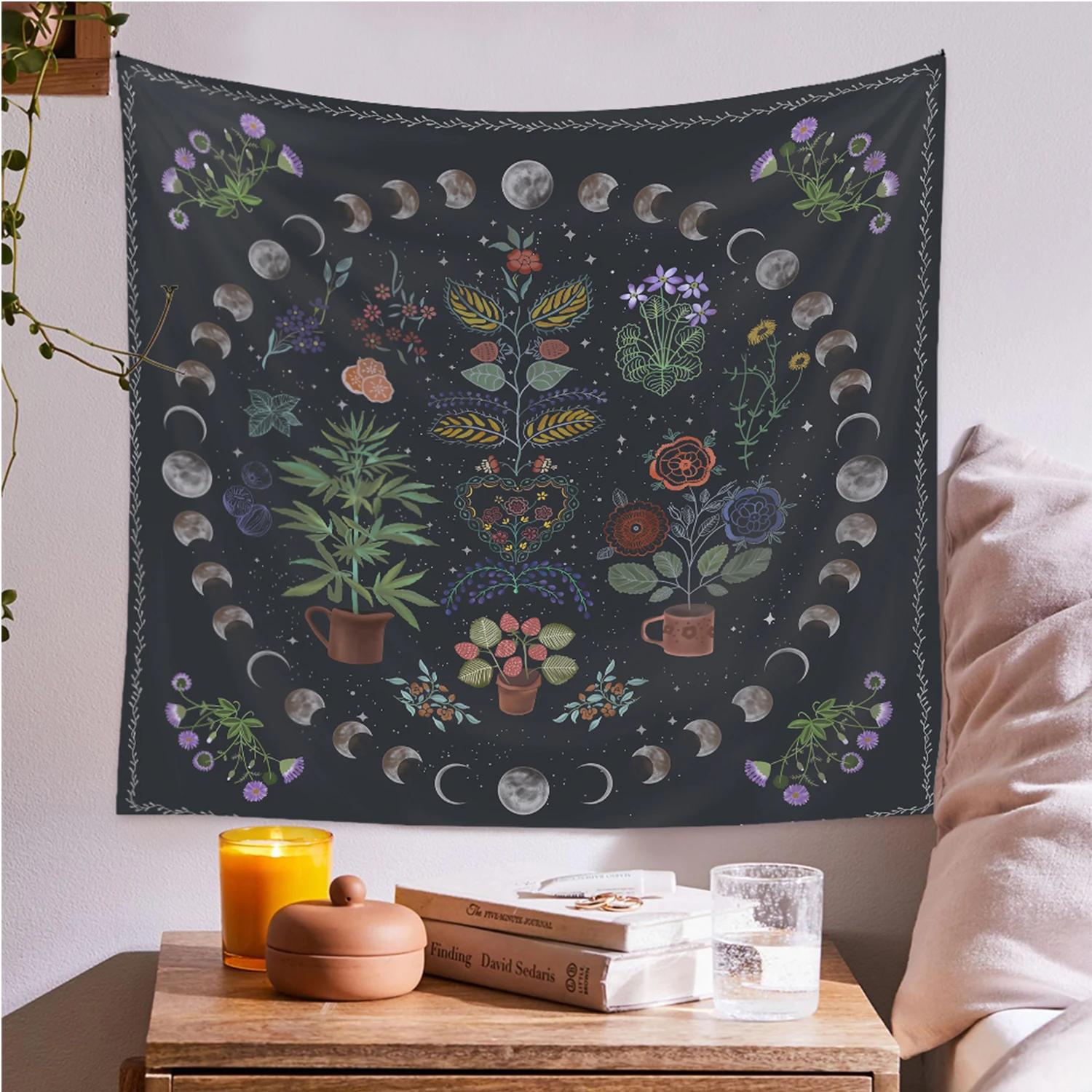 1PC Bohemia Tapestry 73*95cm Plant Flower Garden Wall Hanging Moon Phase Celestial Pattern Blanket Bedroom Bedspread Decoration
1PC Bohemia Tapestry 73*95cm Plant Flower Garden Wall Hanging Moon Phase Celestial Pattern Blanket Bedroom Bedspread Decoration