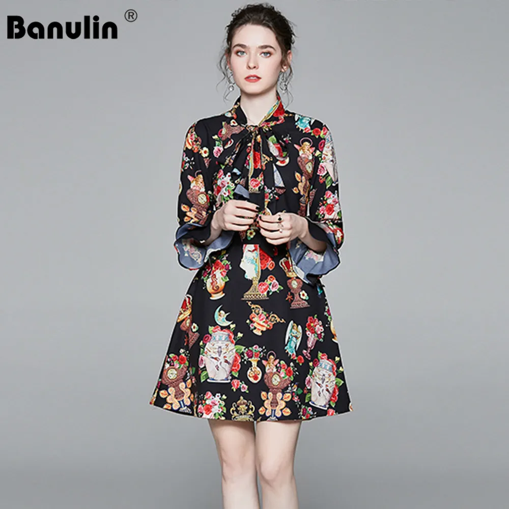 Модное весеннее подиумное платье Banulin, высококачественное женское платье, новинка 2020 года, с расклешенным рукавом, воротником-бантом, винта...
Модное весеннее подиумное платье Banulin, высококачественное женское платье, новинка 2020 года, с расклешенным рукавом, воротником-бантом, винта...