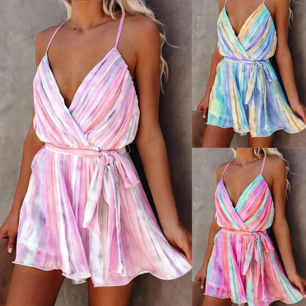 Fashionable Short Dress Ruffled Low Cut Belt Sling Dress Backless Colorful V-neck Off-the-shoulder Summer Dress Daily Wearing
Fashionable Short Dress Ruffled Low Cut Belt Sling Dress Backless Colorful V-neck Off-the-shoulder Summer Dress Daily Wearing