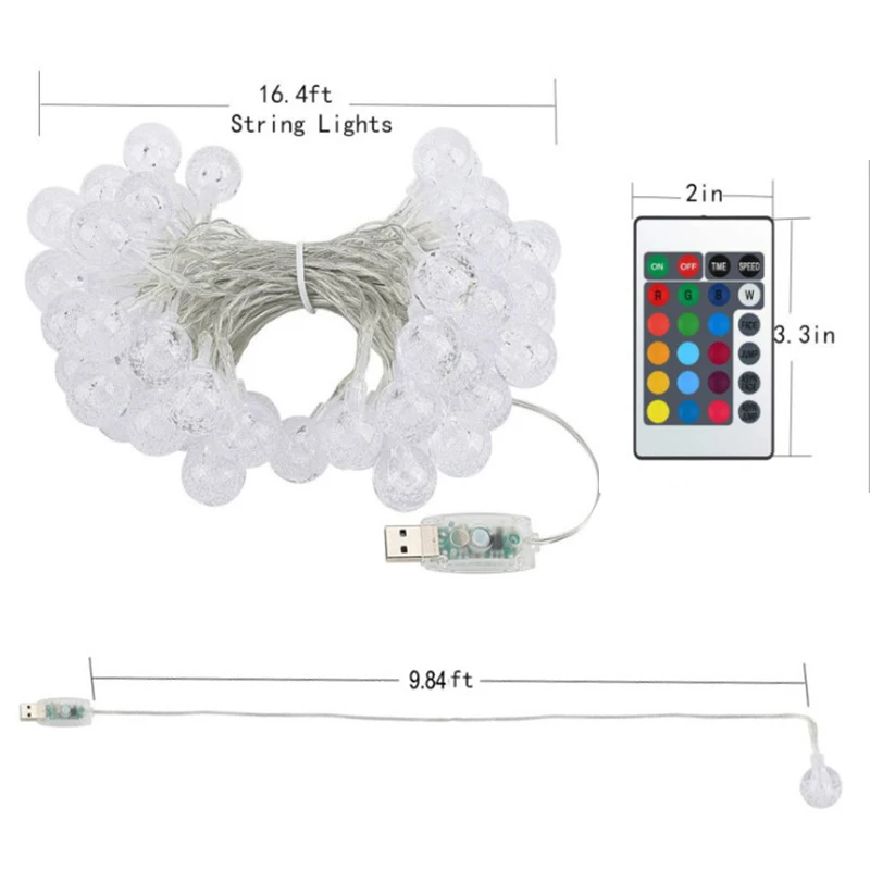 Bulb LED String Night Light Colorful Remote USB Flash Garland Lights For Home Wedding Party Christmas Solan Decoration
Bulb LED String Night Light Colorful Remote USB Flash Garland Lights For Home Wedding Party Christmas Solan Decoration