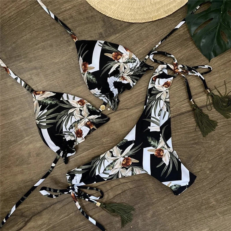 Printed triangle women's split swimsuit vacation swimsuit 2-piece suit girls bikini beach swimsuit
Printed triangle women's split swimsuit vacation swimsuit 2-piece suit girls bikini beach swimsuit