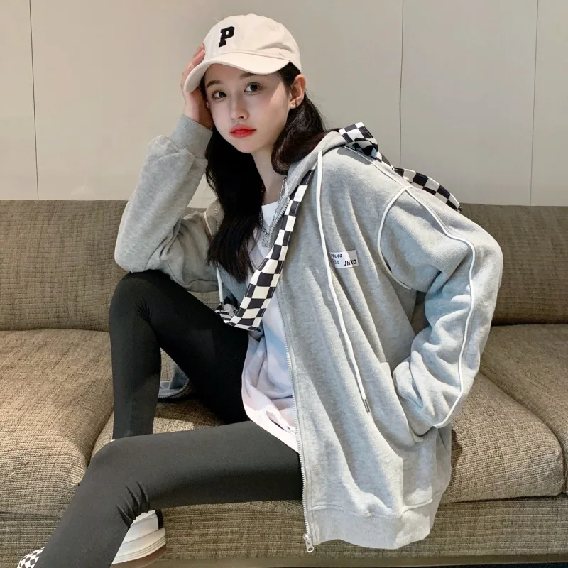 Худи женское в стиле Харадзюку, уличная одежда, кардиган на молнии, Свободный свитшот с длинным рукавом, модная одежда в Корейском стиле, худ...
Худи женское в стиле Харадзюку, уличная одежда, кардиган на молнии, Свободный свитшот с длинным рукавом, модная одежда в Корейском стиле, худ...