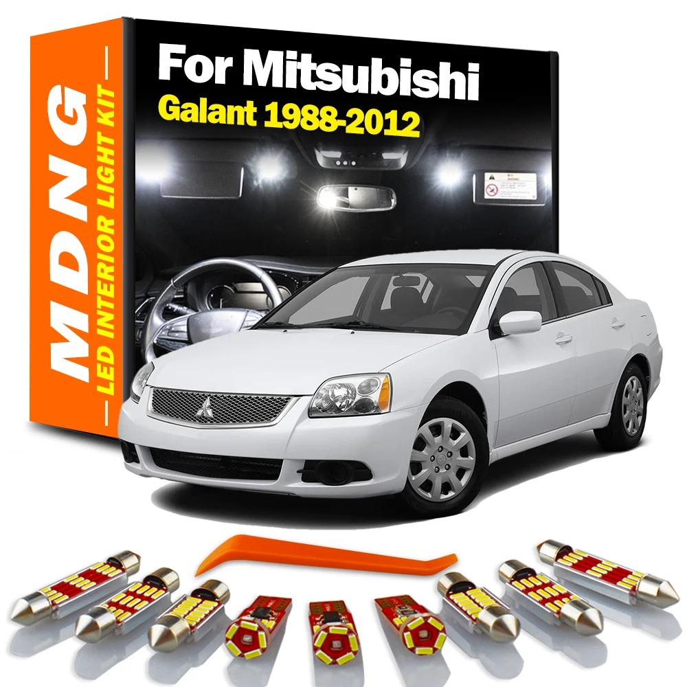 

MDNG Canbus LED Interior Dome Map Trunk Light Kit For Mitsubishi Galant 1988-2007 2008 2009 2010 2011 2012 Led Bulbs No Error