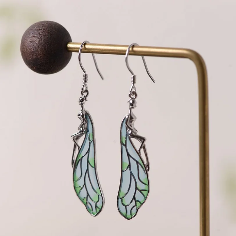 S925 Sterling Silver Female Elf Drop Earrings For Women Girl Real Silver Literary Temperament Angel Wings Earrings Jewelry Gift
S925 Sterling Silver Female Elf Drop Earrings For Women Girl Real Silver Literary Temperament Angel Wings Earrings Jewelry Gift