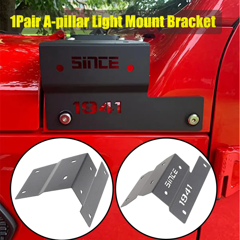 1Pair A-pillar Light Mount Bracket For Jeep Wrangler JL 2018 Offroad Car Driving Work Lamp Holder Clamp Auto Styling Hollow
1Pair A-pillar Light Mount Bracket For Jeep Wrangler JL 2018 Offroad Car Driving Work Lamp Holder Clamp Auto Styling Hollow