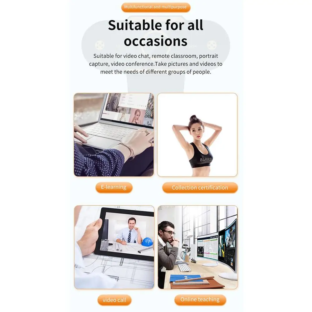 Auto Focus Webcam 1944P 1080P Full HD Web Camera With Built-in Microphone USB Plug Web Cam For PC Computer Laptop Desktop Video
Auto Focus Webcam 1944P 1080P Full HD Web Camera With Built-in Microphone USB Plug Web Cam For PC Computer Laptop Desktop Video