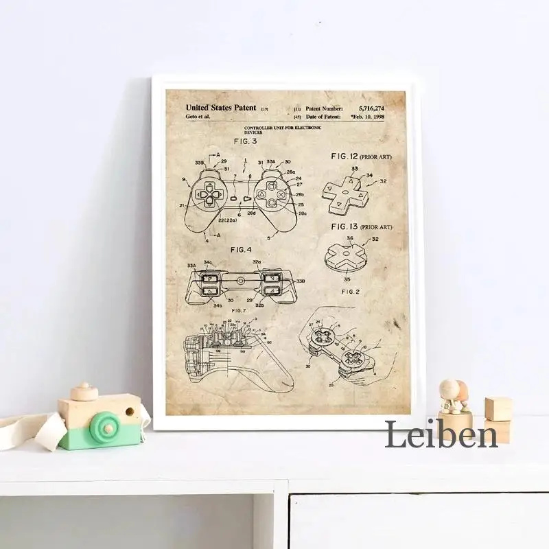 Video Game Patent Canvas Print Picture Playstation Retro Art Poster Boy Gift Children Room Home Decor Canvas Painting Frameless
Video Game Patent Canvas Print Picture Playstation Retro Art Poster Boy Gift Children Room Home Decor Canvas Painting Frameless