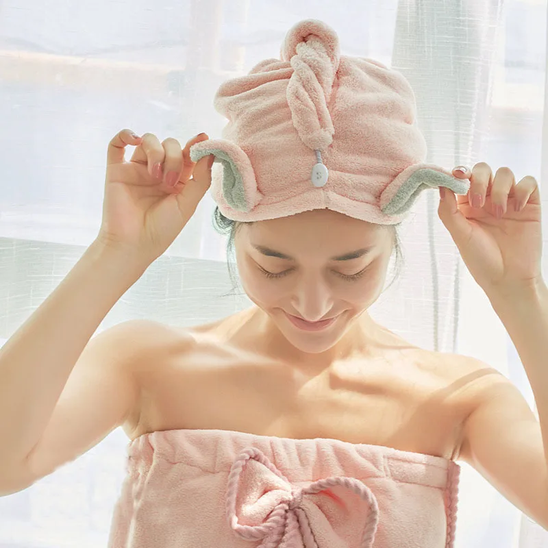 Girl's Hair Quick-Drying Microfiber Towel Cap Hat Shower Cap Solid Towel Cap Super Absorbent Turban Hair Quick-Drying Shower Cap
Girl's Hair Quick-Drying Microfiber Towel Cap Hat Shower Cap Solid Towel Cap Super Absorbent Turban Hair Quick-Drying Shower Cap