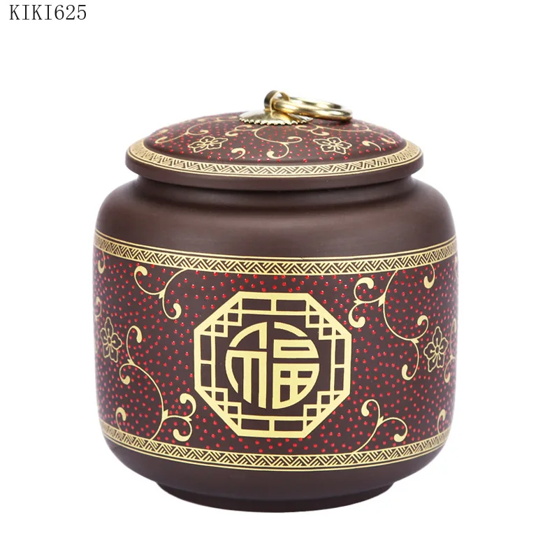 Creative Gold Purple Sand Tea Cans Household Cylindrical Sealed Ceramic Storage Cans Kitchen Food Containers Home Decoration New
Creative Gold Purple Sand Tea Cans Household Cylindrical Sealed Ceramic Storage Cans Kitchen Food Containers Home Decoration New