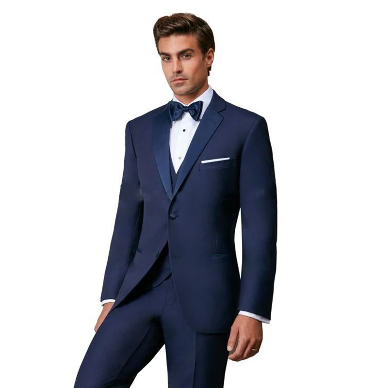 Blue Wedding Tuxedos Slim Fit Suits For Men Groomsmen Suit Three Pieces Cheap Prom Formal Suits (Jacket +Pants+Vest+Bow Tie)
Blue Wedding Tuxedos Slim Fit Suits For Men Groomsmen Suit Three Pieces Cheap Prom Formal Suits (Jacket +Pants+Vest+Bow Tie)