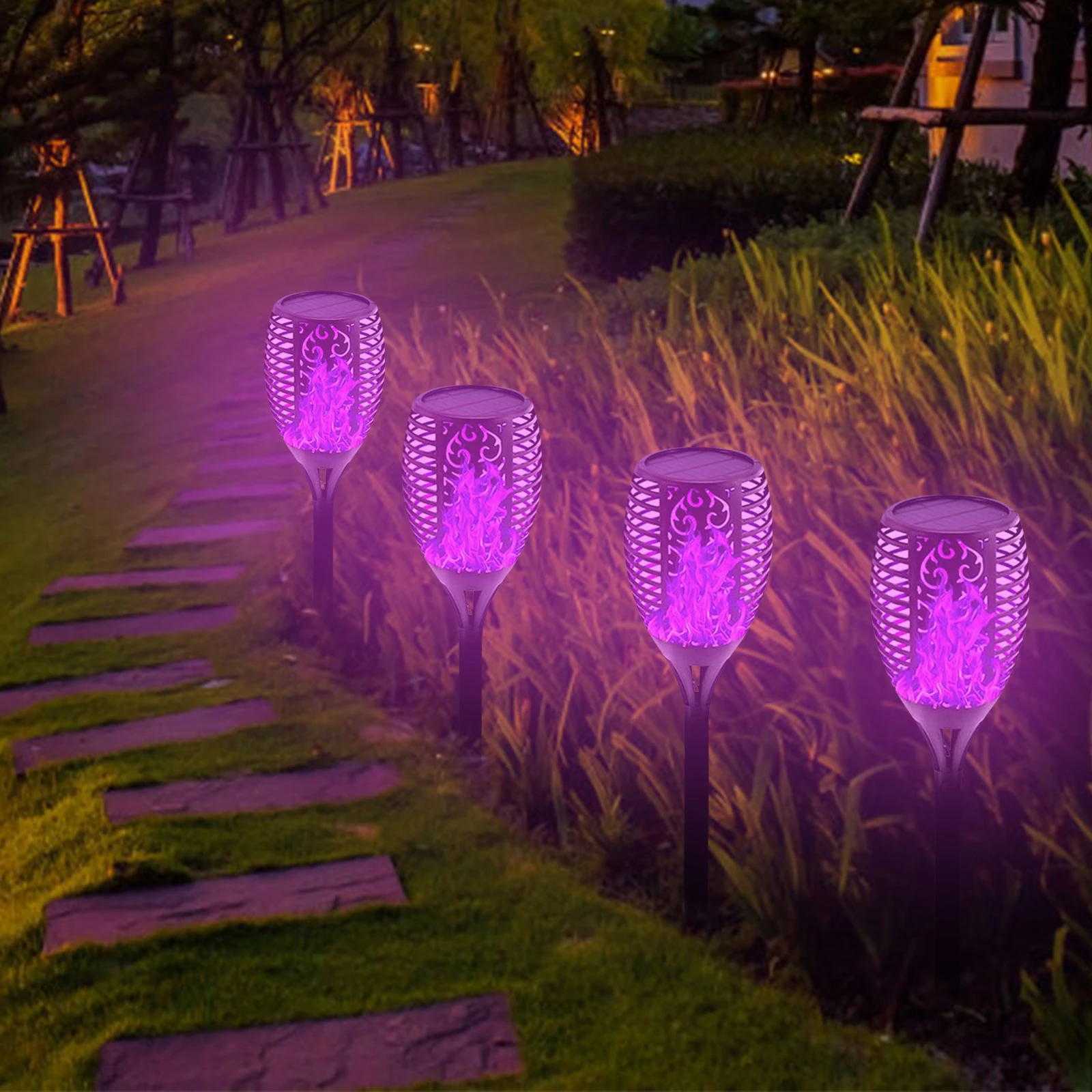Liveasily 8 Pack Solar Torch Light with Flickering Flame, Outdoor Waterproof Halloween Decorations Lights Solar Torch Stake Land
Liveasily 8 Pack Solar Torch Light with Flickering Flame, Outdoor Waterproof Halloween Decorations Lights Solar Torch Stake Land