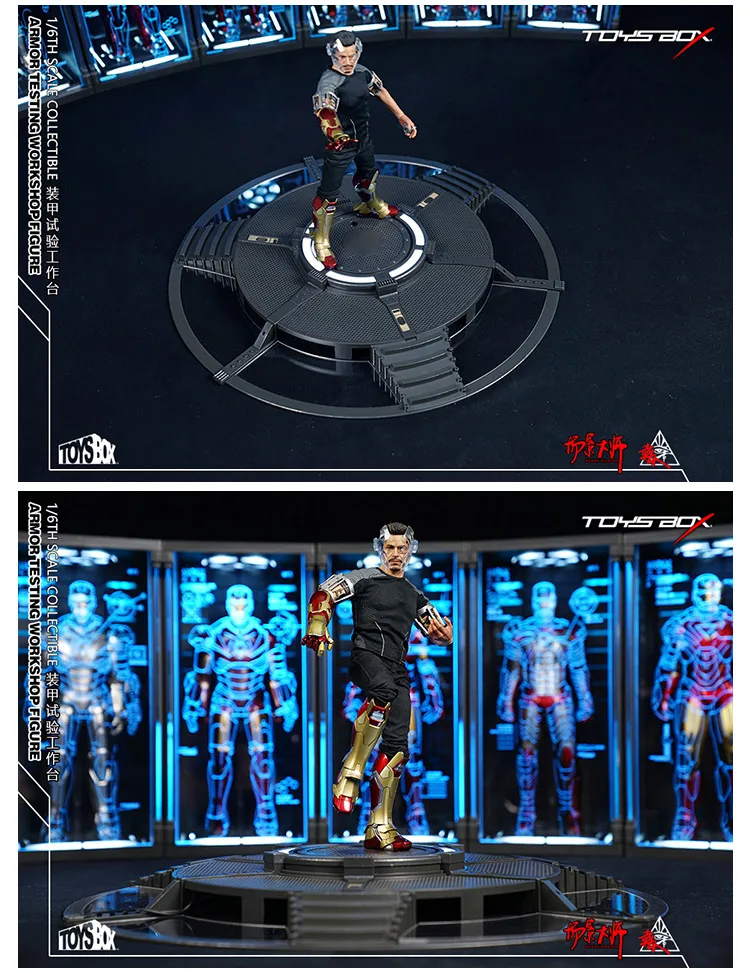 Игрушечная коробка 1/6 аксессуары для сцены мастерской Тони доспех тестовая платформа с дистанционным светящимся дышащим светильник подход...
Игрушечная коробка 1/6 аксессуары для сцены мастерской Тони доспех тестовая платформа с дистанционным светящимся дышащим светильник подход...