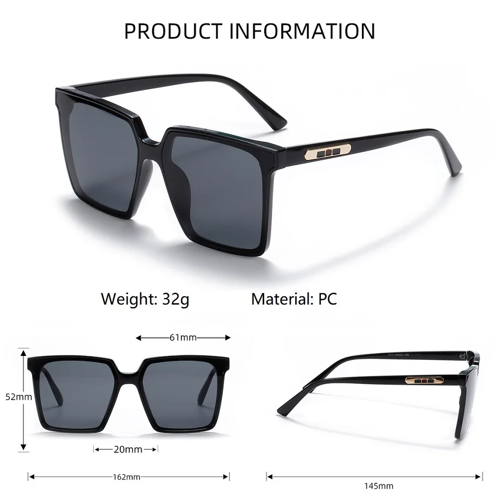 Wholesale 5pcs/lot Luxury Shades Oversized Men Square Sunglasses Women 2020 Brand Fashion Sun glasses For Womens gafas de sol 
Wholesale 5pcs/lot Luxury Shades Oversized Men Square Sunglasses Women 2020 Brand Fashion Sun glasses For Womens gafas de sol