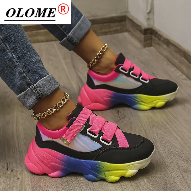 Women's Thick-soled Sports Shoes Thick-soled Vulcanized Shoes Casual Breathable Fashion Color Matching Large Size 35-43
Women's Thick-soled Sports Shoes Thick-soled Vulcanized Shoes Casual Breathable Fashion Color Matching Large Size 35-43