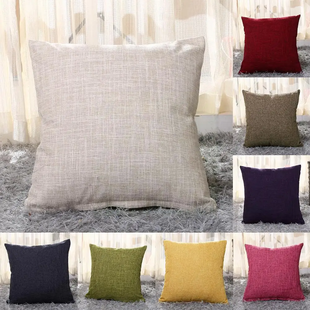 45*45cm Linen Single-sided Pillowcase Throw Pillow Cover Home Decorative Pillowcase For Sofa Cafe Color Cushion Cover X6e4
45*45cm Linen Single-sided Pillowcase Throw Pillow Cover Home Decorative Pillowcase For Sofa Cafe Color Cushion Cover X6e4
