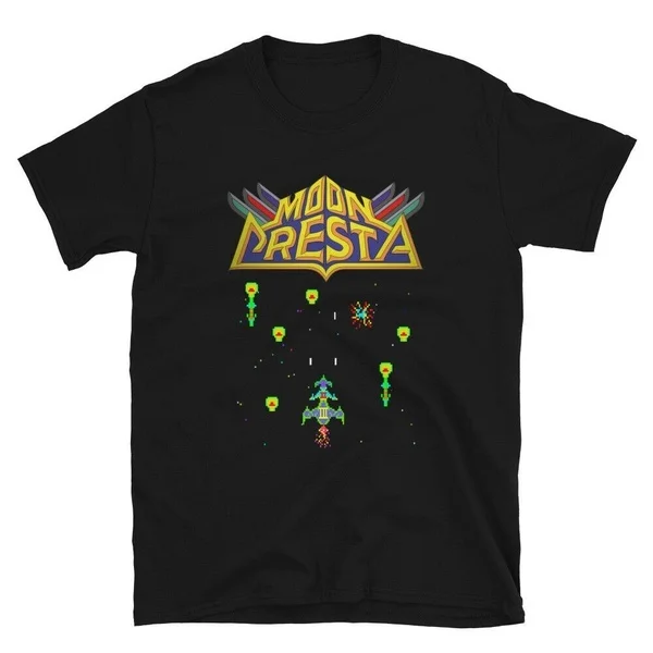 Arcade Moon Cresta Space Invaders Video Game Retro Vintage Aliens 8-Bits T-Shirt
Arcade Moon Cresta Space Invaders Video Game Retro Vintage Aliens 8-Bits T-Shirt