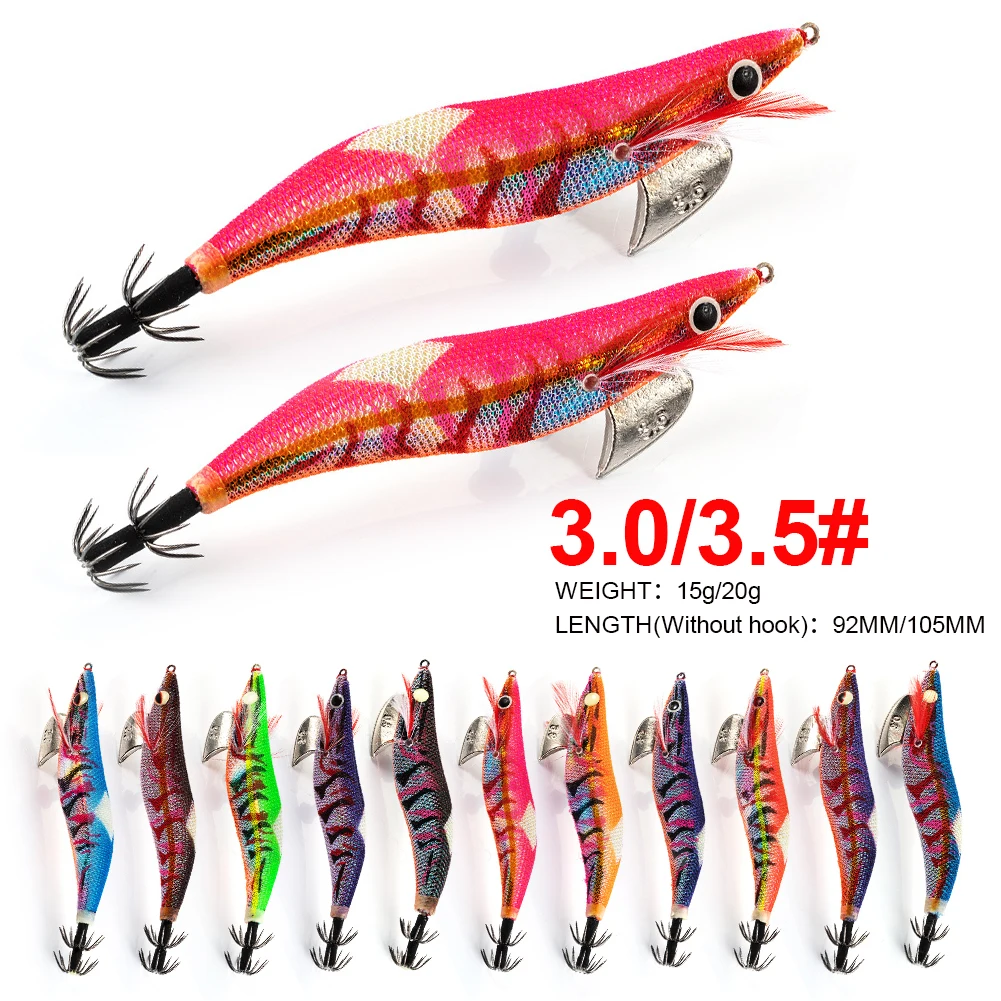 Luminous Hard Bait Wood Shrimp Artificial Squid Jig Sea Fishing Lure Squid Hook 15g 20g Cuttlefish Octopus Baits Fishing Tackle
Luminous Hard Bait Wood Shrimp Artificial Squid Jig Sea Fishing Lure Squid Hook 15g 20g Cuttlefish Octopus Baits Fishing Tackle